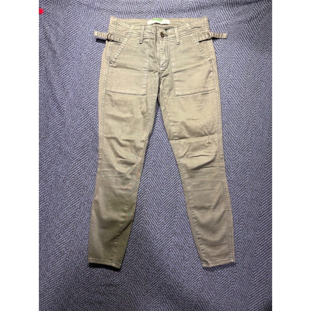 Anthropologie Pants Womens 24 Petite Army Olive Green Military Fatigue